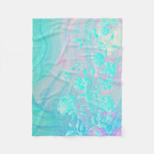 Abstraktes blaues Fleece-Decke Fleecedecke (Vorderseite)