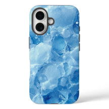 Abstraktes blaues gefrorenes Eis-Kristall-Texturmu