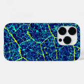Abstraktes blaues/gelbes Muster Case-Mate iPhone Hülle (Rückseite (Horizontal))