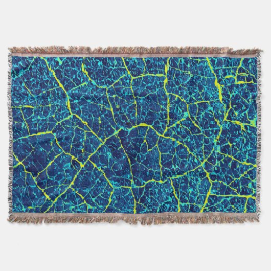Abstraktes blaues/gelbes Muster Decke (Vorderseite)