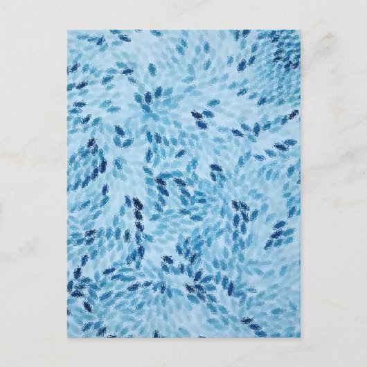 Abstraktes blaues Glasmosaik Postkarte (Vorderseite)