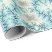 Abstraktes blaues, graues Schneeflockenmuster Geschenkpapier (Rolleneckpunkt)