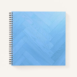 Abstraktes blaues Holzfußboden   Notizbuch