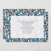 Abstraktes blaues Kat-Party für alle Zwecke Einladung (Vorne/Hinten)