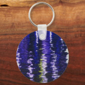 Abstraktes blaues Keychain Schlüsselanhänger (Vorderseite)