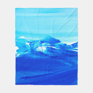 Abstraktes blaues Kunstmalerei-Hintergrundbild. Mo Fleecedecke