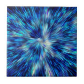 Abstraktes blaues Licht Keramik Tile Space Univers Fliese (Vorderseite)