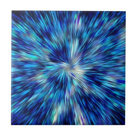 Abstraktes blaues Licht Keramik Tile Space Univers Fliese (Vorderseite)
