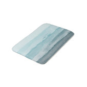 Abstraktes blaues Meer Badematte (Schrägansicht)