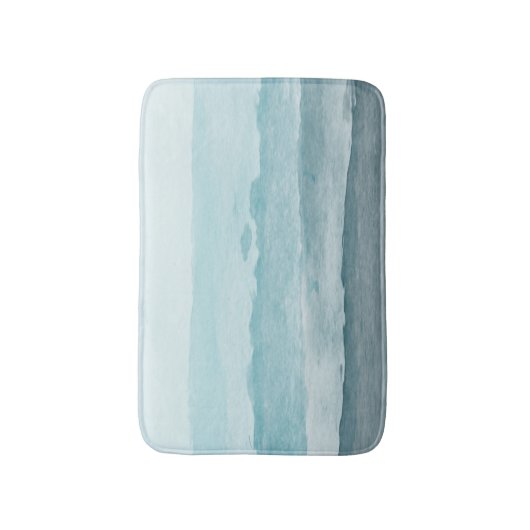 Abstraktes blaues Meer Badematte (Vorderseite Vertikal)