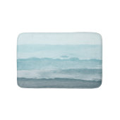 Abstraktes blaues Meer Badematte (Vorderseite)