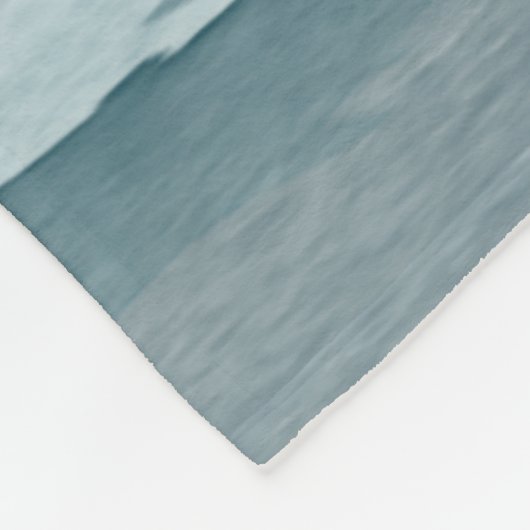 Abstraktes blaues Meer Fleecedecke (Ecke)