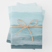 Abstraktes blaues Meer Geschenkpapier Set (Beispiel)