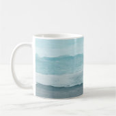 Abstraktes blaues Meer Kaffeetasse (Links)