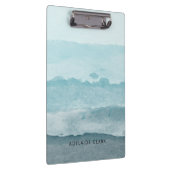 Abstraktes blaues Meer Klemmbrett (Rechts)