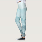 Abstraktes blaues Meer Leggings (Links)
