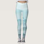 Abstraktes blaues Meer Leggings (Vorderseite)