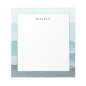 Abstraktes blaues Meer Notizblock (Vorderseite)