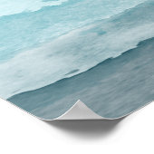 Abstraktes blaues Meer Poster (Ecke)