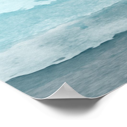 Abstraktes blaues Meer Poster (Ecke)