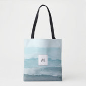 Abstraktes blaues Meer Tasche (Vorderseite)
