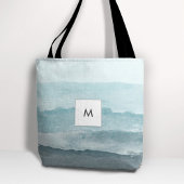 Abstraktes blaues Meer Tasche