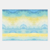 Abstraktes blaues Meer und gelbe Sonne  Geschenkpapier Set (Vorderseite 2)