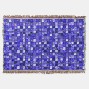 Abstraktes blaues Mosaikdesign mit leuchtenden Tex Decke