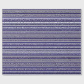 Abstraktes blaues Muster - Hmong Wrapping Paper Geschenkpapier (Flach)