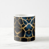 Abstraktes blaues Muster Kaffeetasse (Mittel)