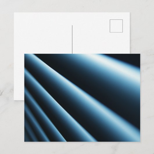 Abstraktes blaues Muster Postkarte (Vorne/Hinten)