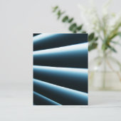 Abstraktes blaues Muster Postkarte (Stehend Vorderseite)