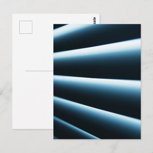 Abstraktes blaues Muster Postkarte (Vorne/Hinten)