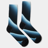 Abstraktes blaues Muster Socken (Rechts)