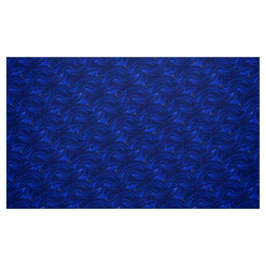 Abstraktes blaues Muster Stoff (Fat Quarter (45,7 x 55,9 cm))