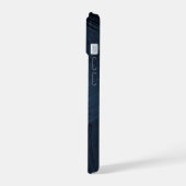 Abstraktes blaues Paint Stroke Muster iPhone 15 Hülle (Linke Seite)
