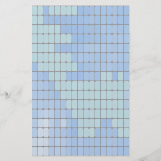 Abstraktes blaues Quadrat-Muster (Vorderseite)