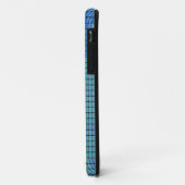 Abstraktes blaues Quadrat-Muster Case-Mate iPhone Hülle (Hinten/Links)