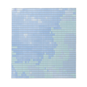 Abstraktes blaues Quadrat-Muster Notizblock