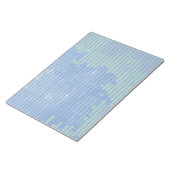 Abstraktes blaues Quadrat-Muster Notizblock (angewinkelt)