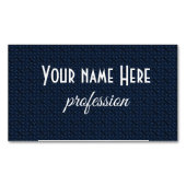 Abstraktes blaues Rastermuster Magnetische Visitenkarte (Vorderseite)