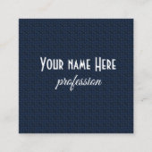 Abstraktes blaues Rastermuster Quadratische Visitenkarte (Vorderseite)