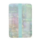 Abstraktes blaues rosa Texturmuster Badematte (Vorderseite Vertikal)