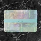 Abstraktes blaues rosa Texturmuster Badematte