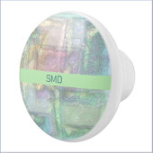 Abstraktes blaues rosa Texturmuster Keramikknauf