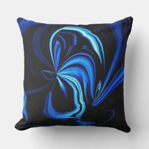 Abstraktes blaues Schmetterlingskissen Kissen Für Draußen