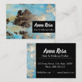 *Abstraktes blaues schwarzes Silber Visitenkarte (Vorne/Hinten)