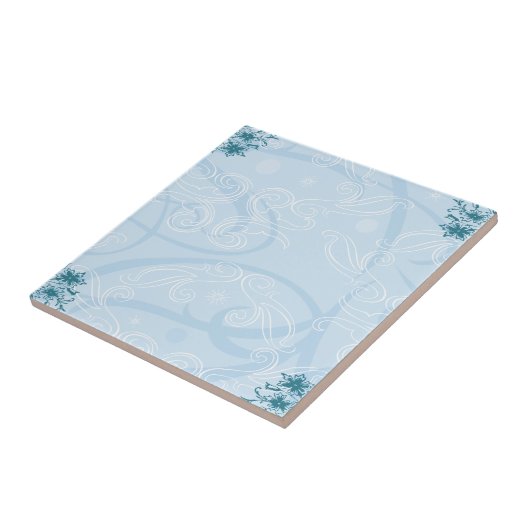 abstraktes blaues Textil Fliese (Seite)