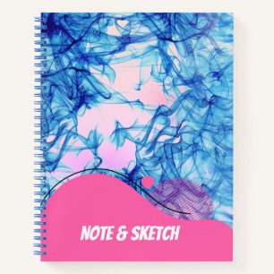Abstraktes blaues Tinten Notizbuch