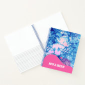 Abstraktes blaues TintenNotebook Notizblock (Innenseite)